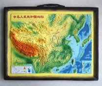 中國立體地形模型